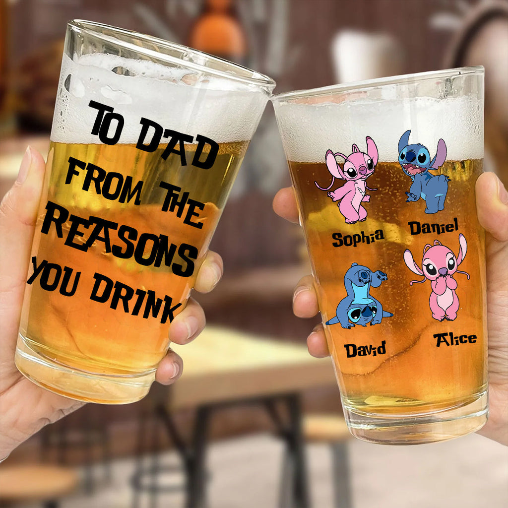 Personalized Beer Glass for Dad Custom Name Gift Idea Beer Glass GradoCreations