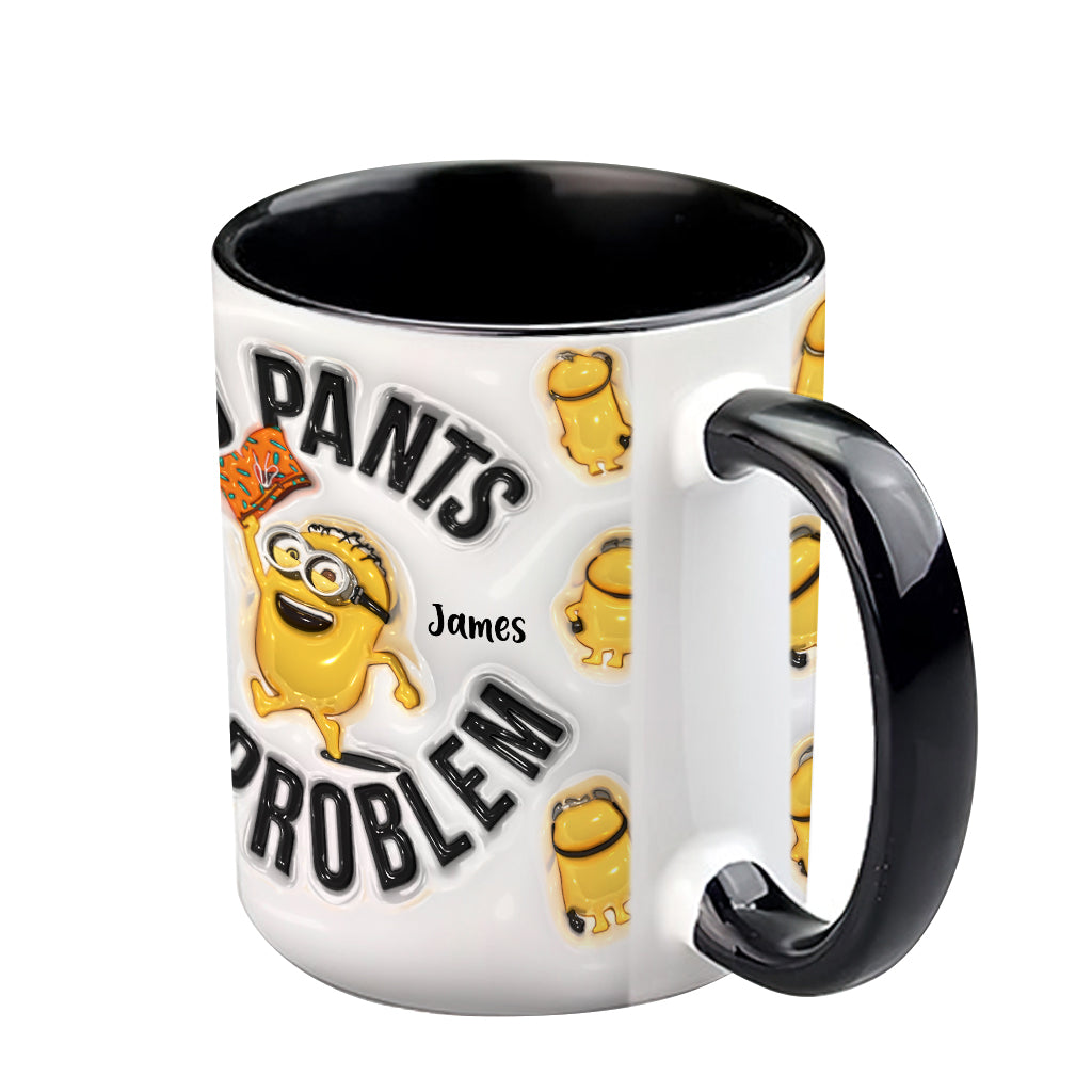 Personalized Minion Mug Custom Name No Pants No Problem Gift Accent Mug GradoCreations