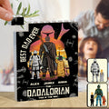 Personalized Dadalorian Building Block Gift for Dad - Custom Name Decor One-sided Rectangle Building Brick Blocks GradoCreations