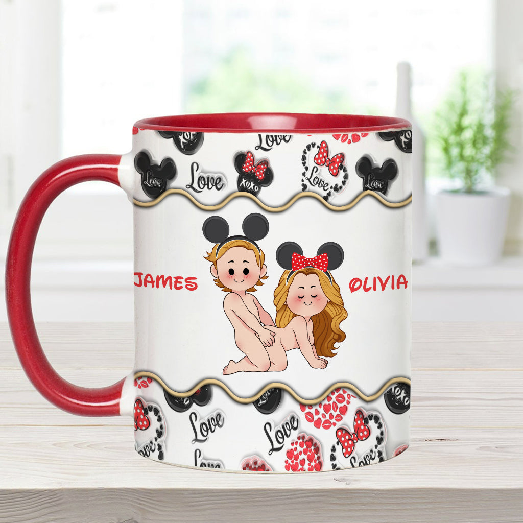 Personalized Accent Mug with Custom Name for Valentine's Day Gift Accent Mug GradoCreations