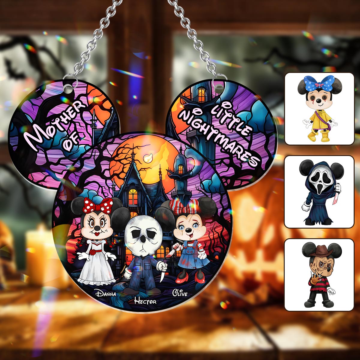 Personalized Grandma Suncatcher Ornament Unique Gift Decor Window Hanging Suncatcher Ornament GradoCreations