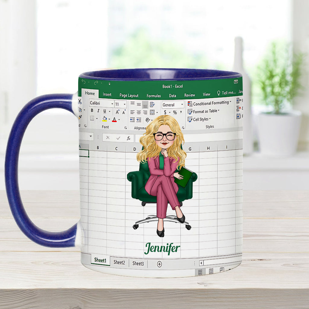 Personalized Accent Mug Custom Colleague Gift with Name Accent Mug GradoCreations