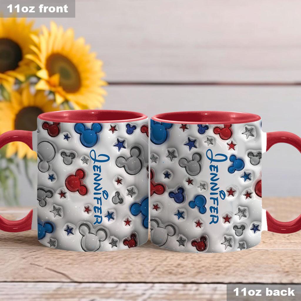 Personalized Mickey Mouse Accent Mug Custom Name Star Design Gift Accent Mug GradoCreations