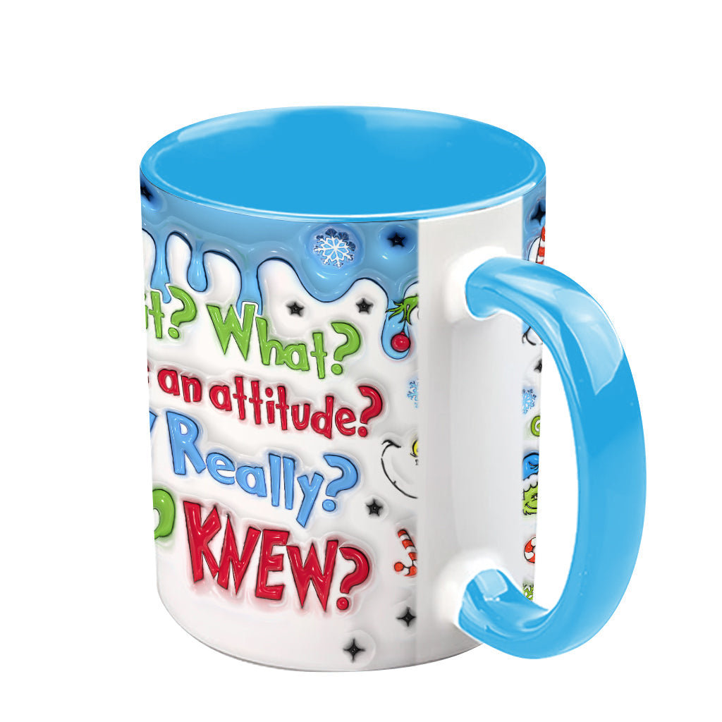 Personalized Grinch Accent Mug Custom Name Christmas Gift Accent Mug GradoCreations