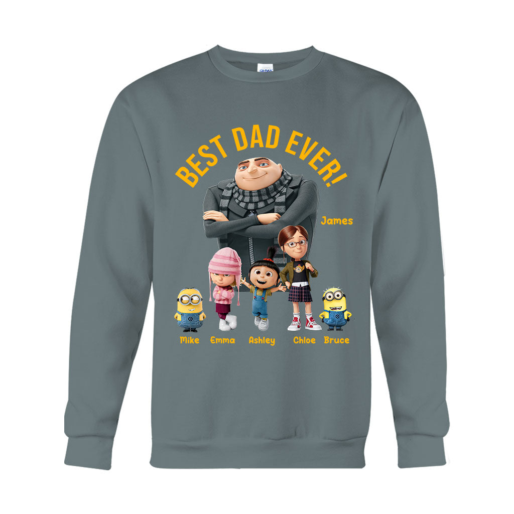Personalized Best Dad Ever T-shirt & Hoodie Gift for Father's Day T-shirt & Hoodie GradoCreations