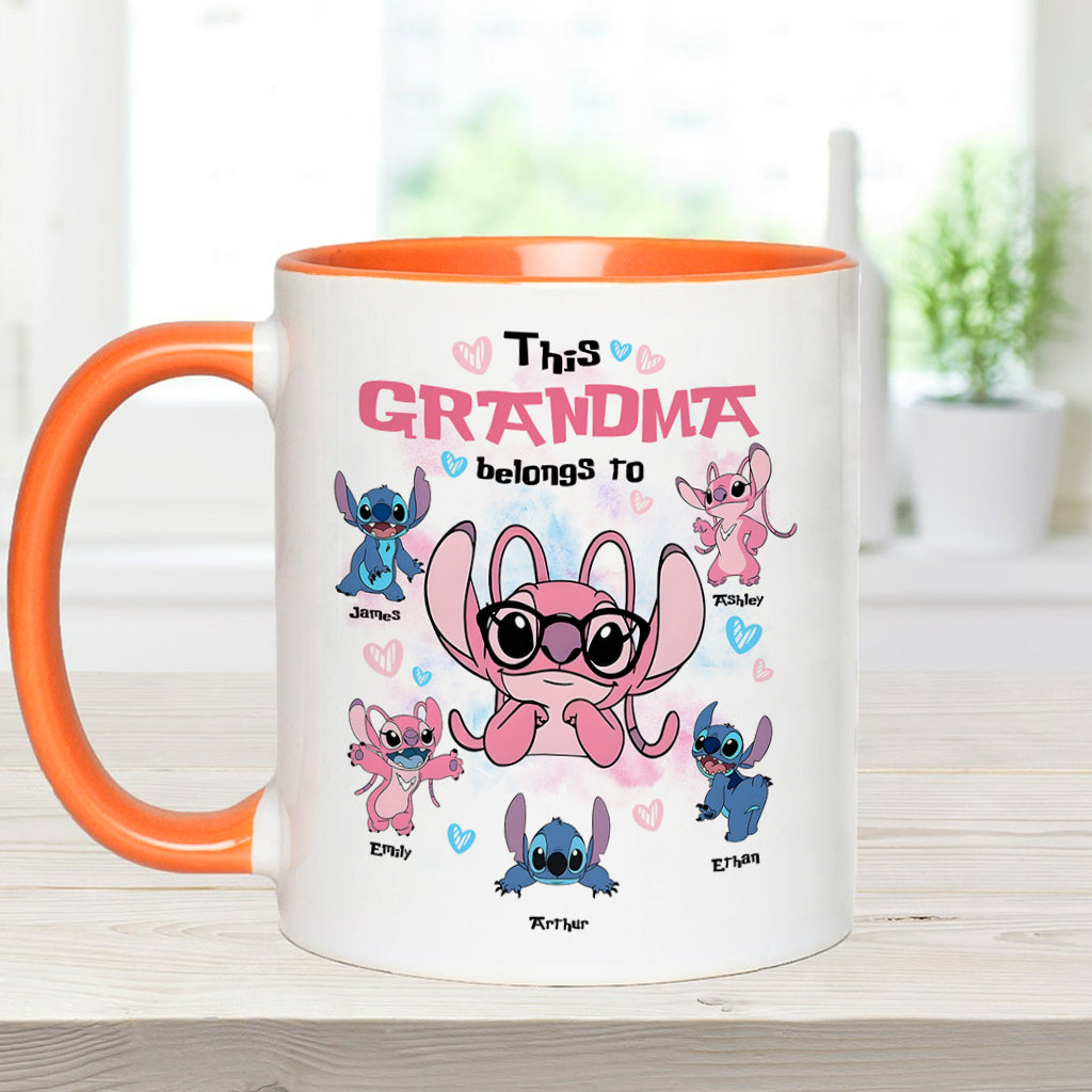 Personalized Accent Mug This Grandma Belongs To Custom Name Gift Accent Mug GradoCreations