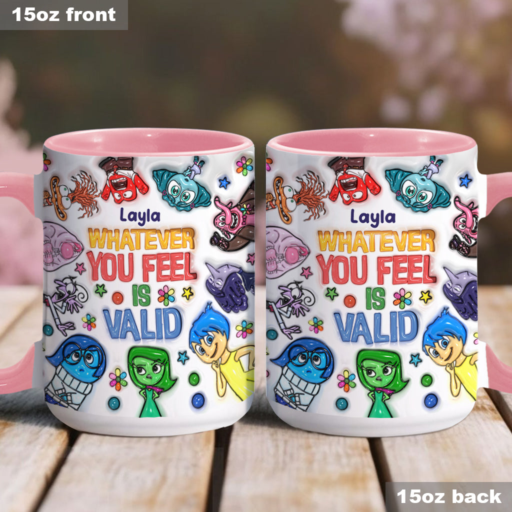 Personalized Accent Mug Whatever You Feel Valid Gift for Kids Accent Mug GradoCreations