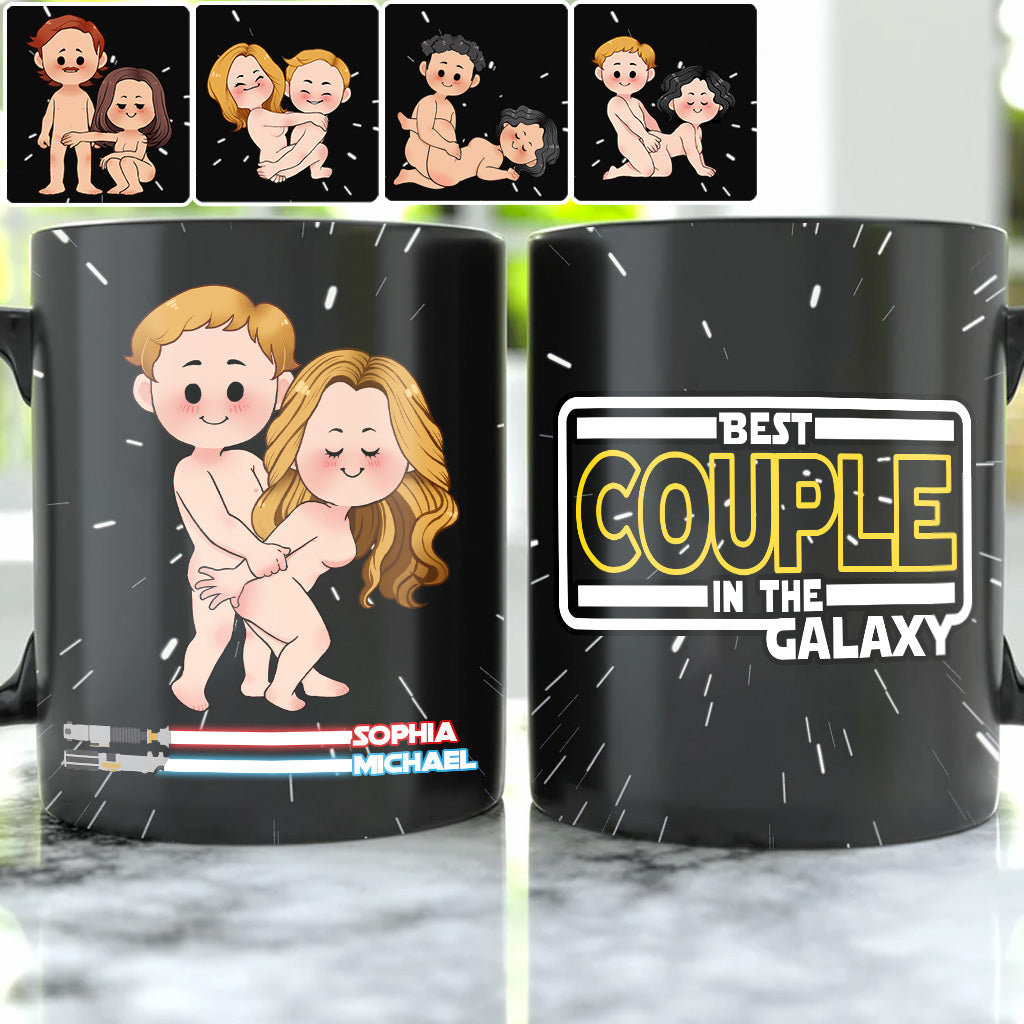 Personalized Couple Mug Best In The Galaxy Custom Names Gift Mug GradoCreations