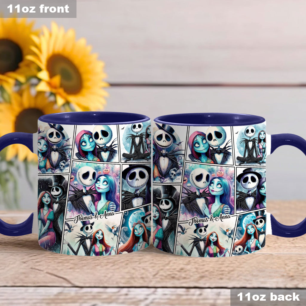 Personalized Nightmare Accent Mug Custom Name Halloween Gift Accent Mug GradoCreations