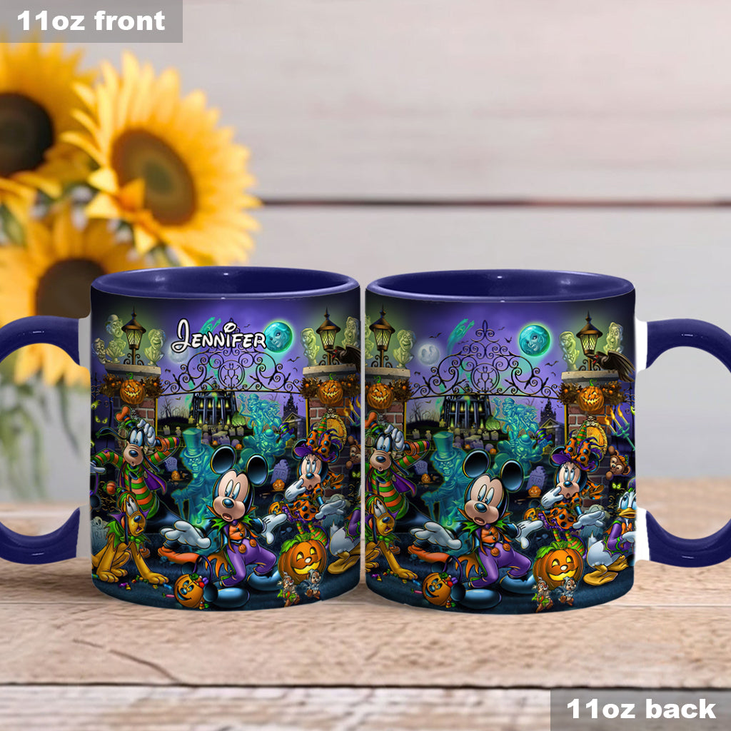 Personalized Halloween Accent Mug Custom Name Gift Idea Accent Mug GradoCreations