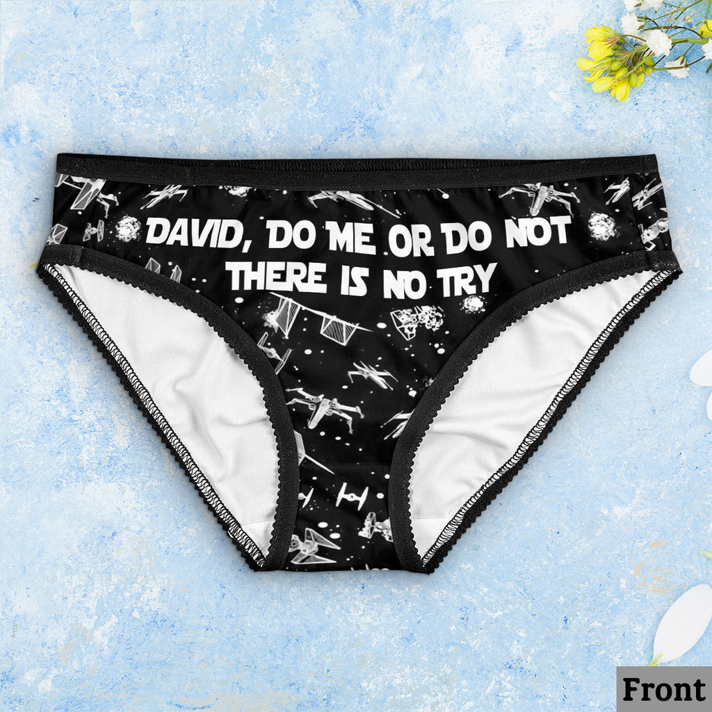 Personalized Lace Border Women Briefs Custom Text Gift for Her Lace Border Women Briefs GradoCreations