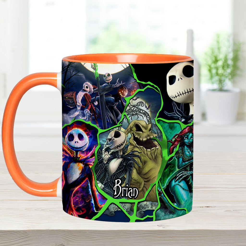 Personalized Nightmare Accent Mug Custom Name Funny Gift for Friends Accent Mug GradoCreations