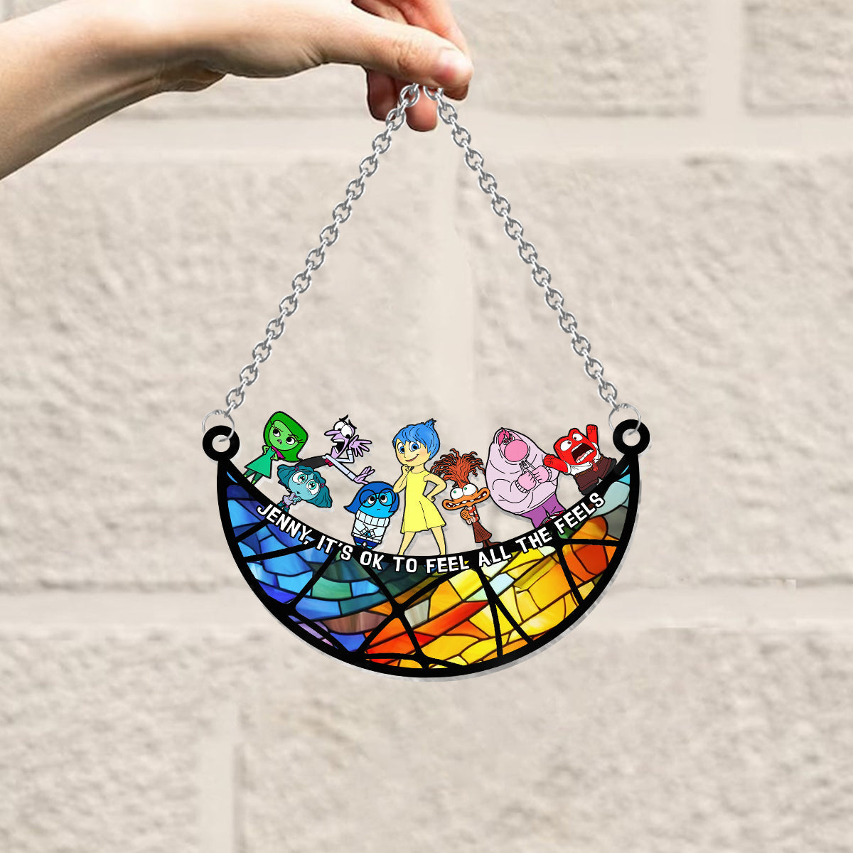 Personalized Window Hanging Suncatcher Ornament for Home Decor Window Hanging Suncatcher Ornament GradoCreations