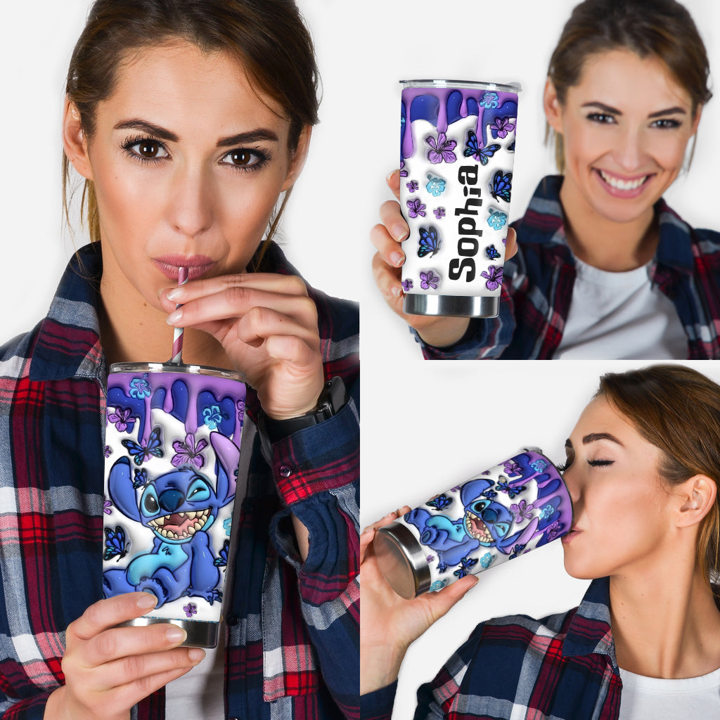 Personalized Purple Ohana Tumbler Custom Name Gift for Her Tumbler GradoCreations