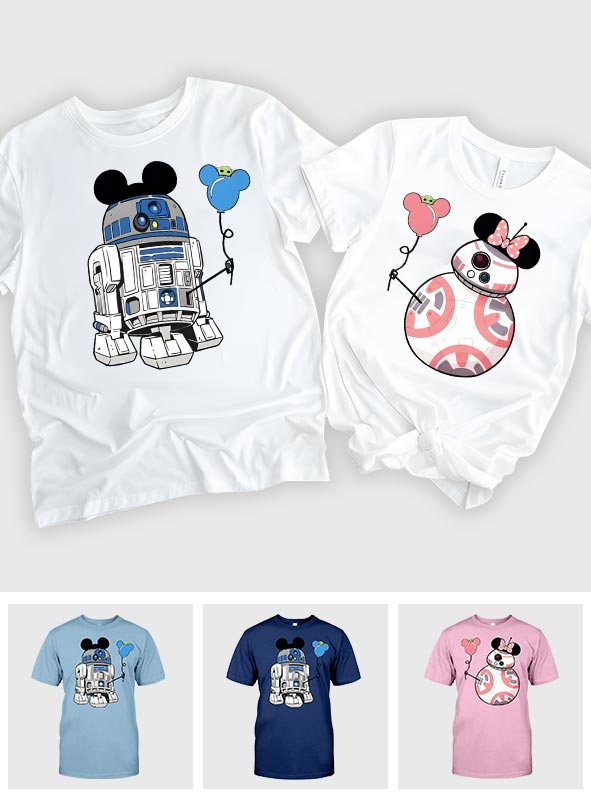 Personalized Couple T-shirts with Character Design | Custom Gift Idea T-shirt & Hoodie GradoCreations