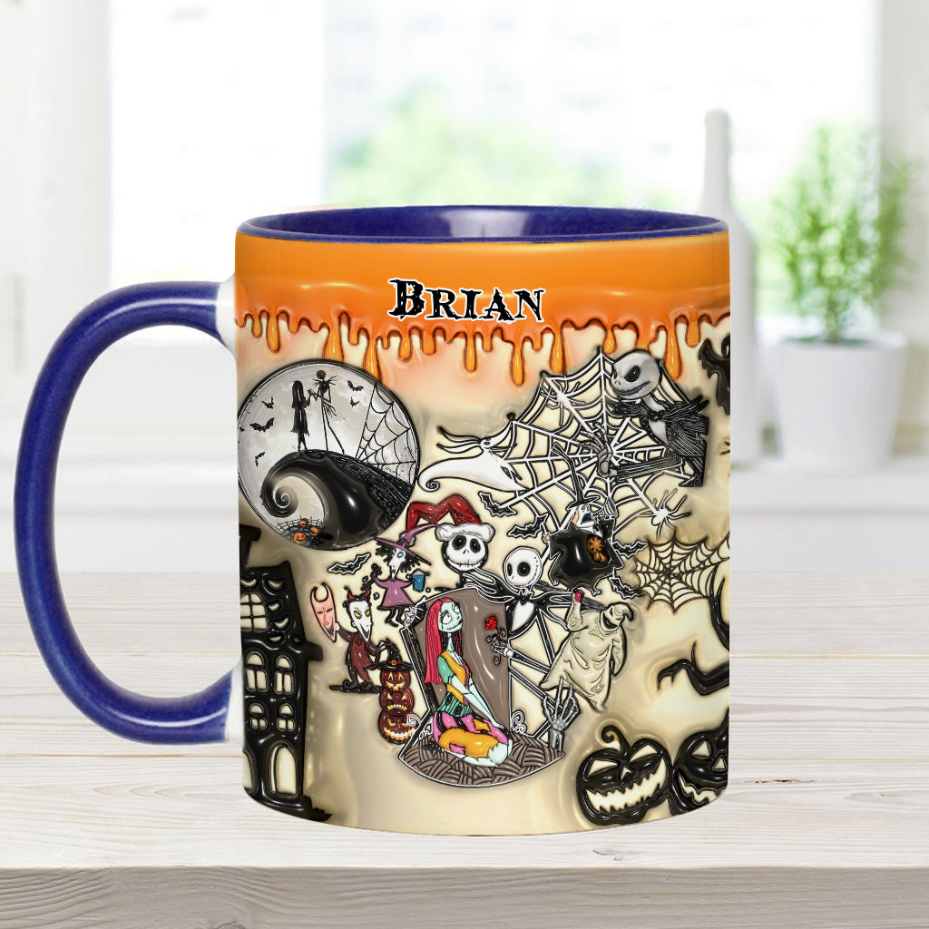 Personalized Halloween Accent Mug Custom Name Gift Idea Accent Mug GradoCreations