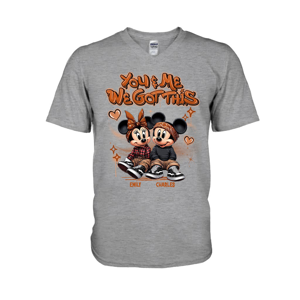 Personalized Couples Mouse T-shirt & Hoodie with Custom Names for Engagement or Anniversary T-shirt & Hoodie GradoCreations