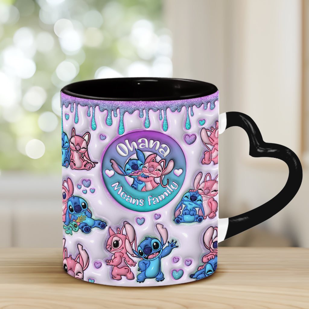 Personalized Heart Handle Mug Ohana Means Family Gift Heart Handle Mug GradoCreations