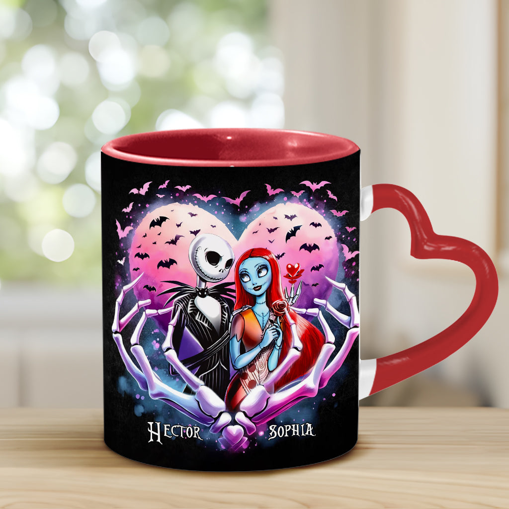 Personalized Heart Handle Mug Custom Couple Gift for Valentine's Day Heart Handle Mug GradoCreations