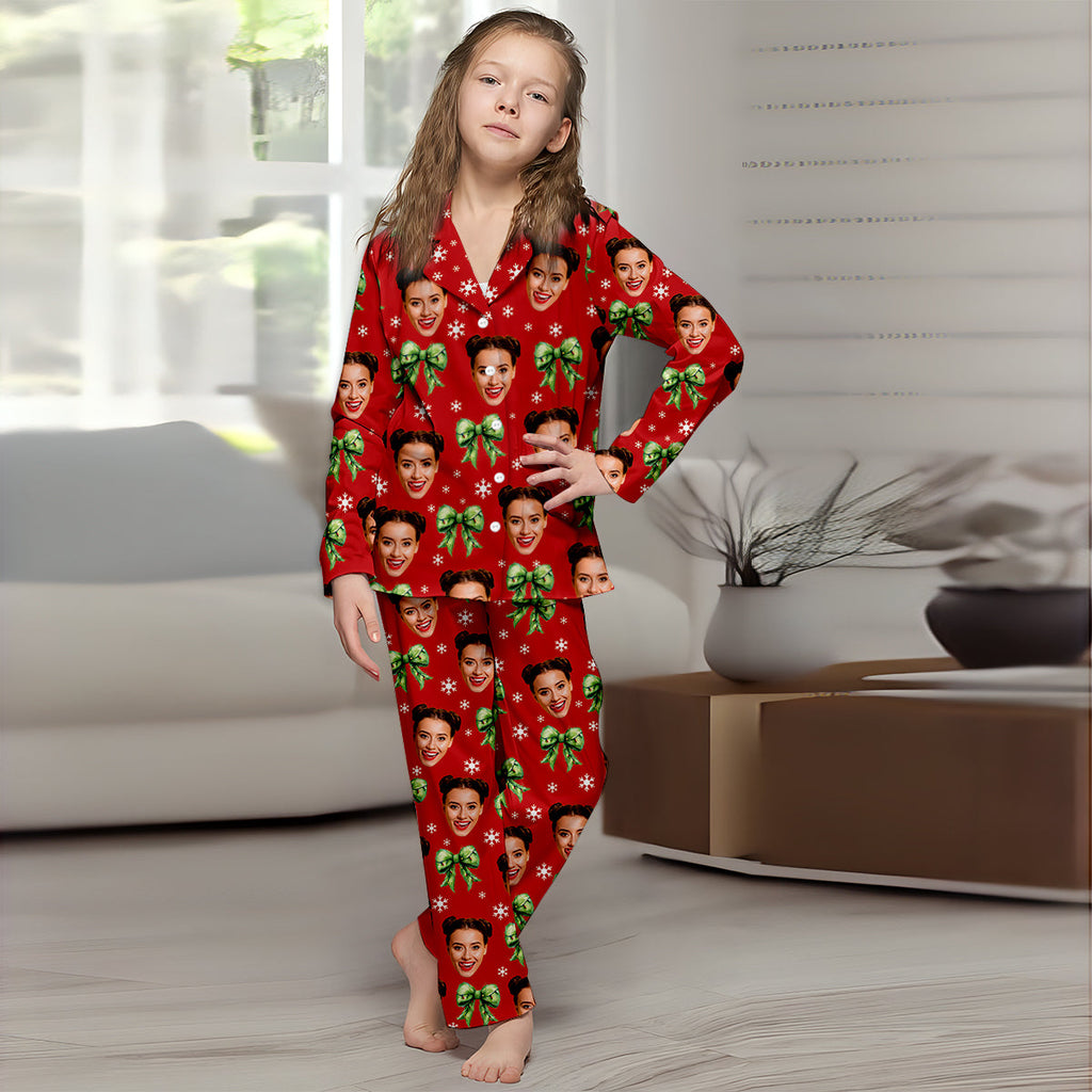 Personalized Christmas Button Down Pajama Set Cute Gift Idea Button Down Pajamas GradoCreations