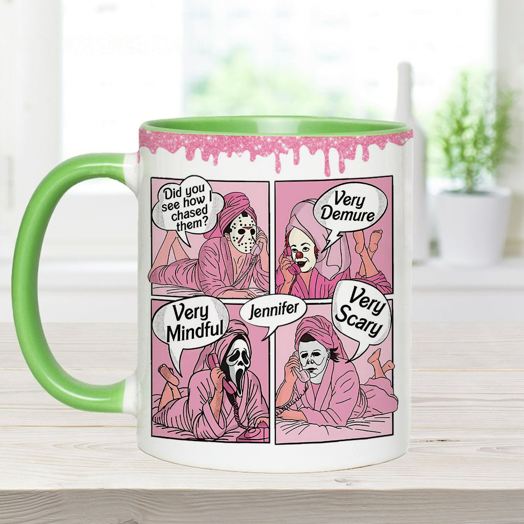 Personalized Spooky Accent Mug Custom Name Unique Gift Accent Mug GradoCreations