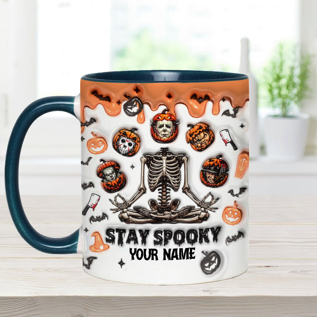Personalized Stay Spooky Accent Mug Custom Name Gift Accent Mug GradoCreations