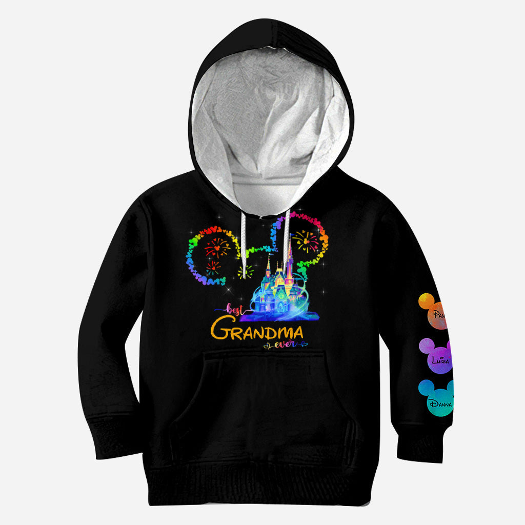 Personalized Colorful Mouse Ear All Over Shirt Gift for Grandma All Over Shirt GradoCreations