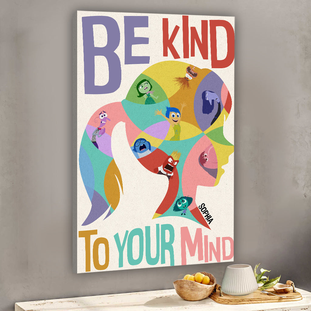 Personalized Be Kind to Your Mind Canvas Art Gift for Graduation Canvas And Poster GradoCreations