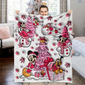 Personalized Let It Snow Mouse Blanket Custom Name Soft Flannel Gift Blanket GradoCreations
