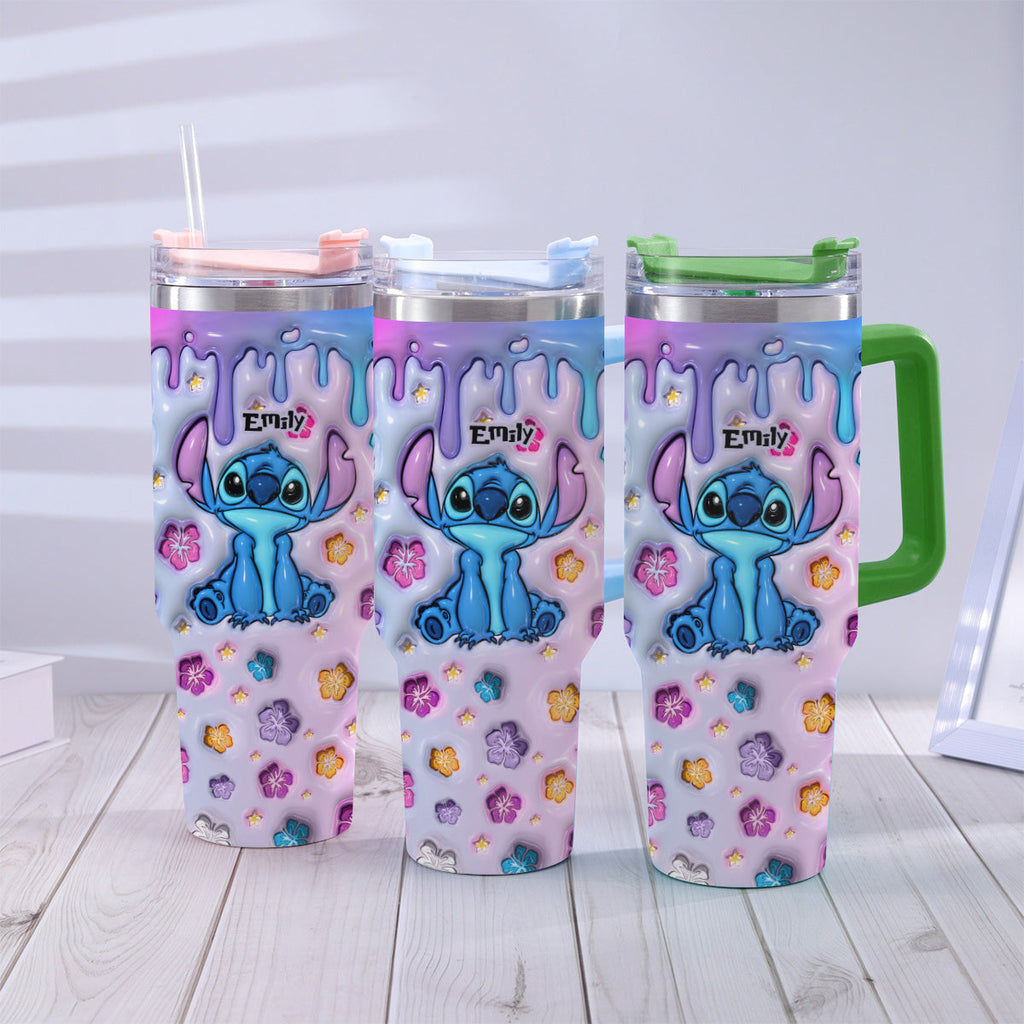 Personalized Ohana Tumbler with Handle Custom Name Gift Idea Tumbler With Handle GradoCreations
