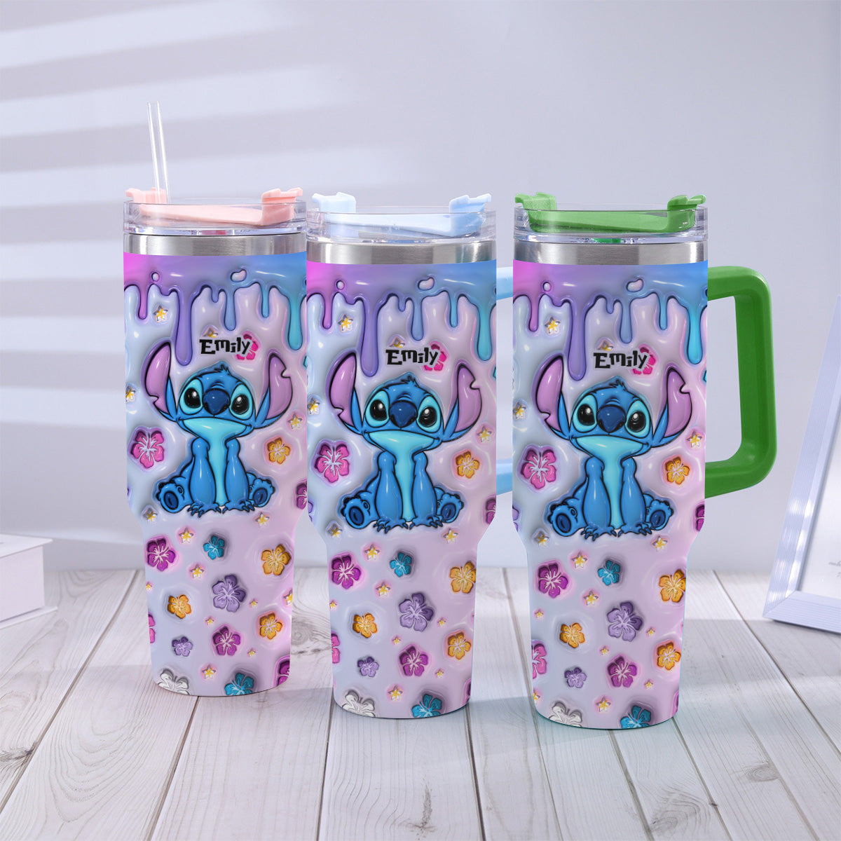 Personalized Ohana Tumbler with Handle Custom Name Gift Idea Tumbler With Handle GradoCreations