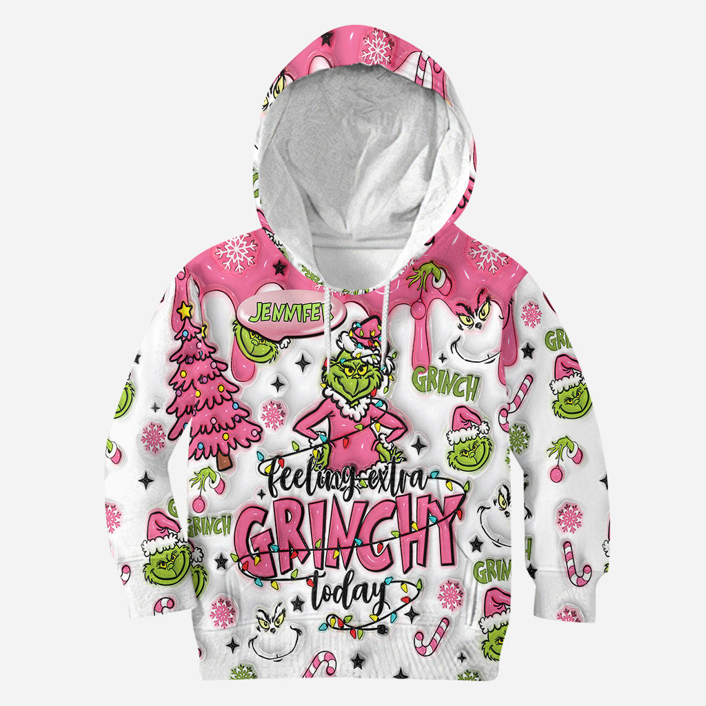 Personalized Grinchy Hoodie and Leggings Set for Christmas Gift Hoodie & Leggings GradoCreations