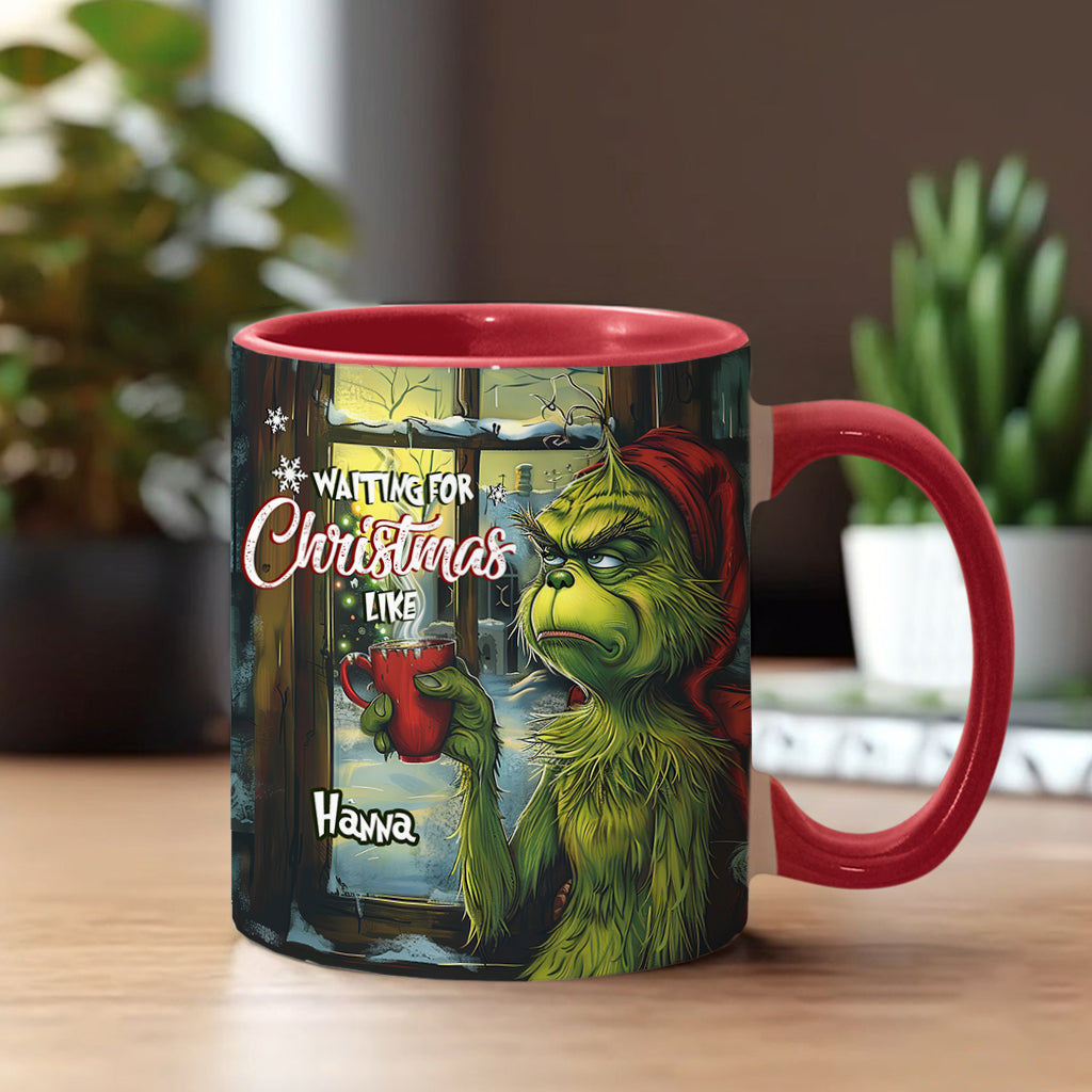 Personalized Grinch Accent Mug Custom Name Christmas Gift Accent Mug GradoCreations