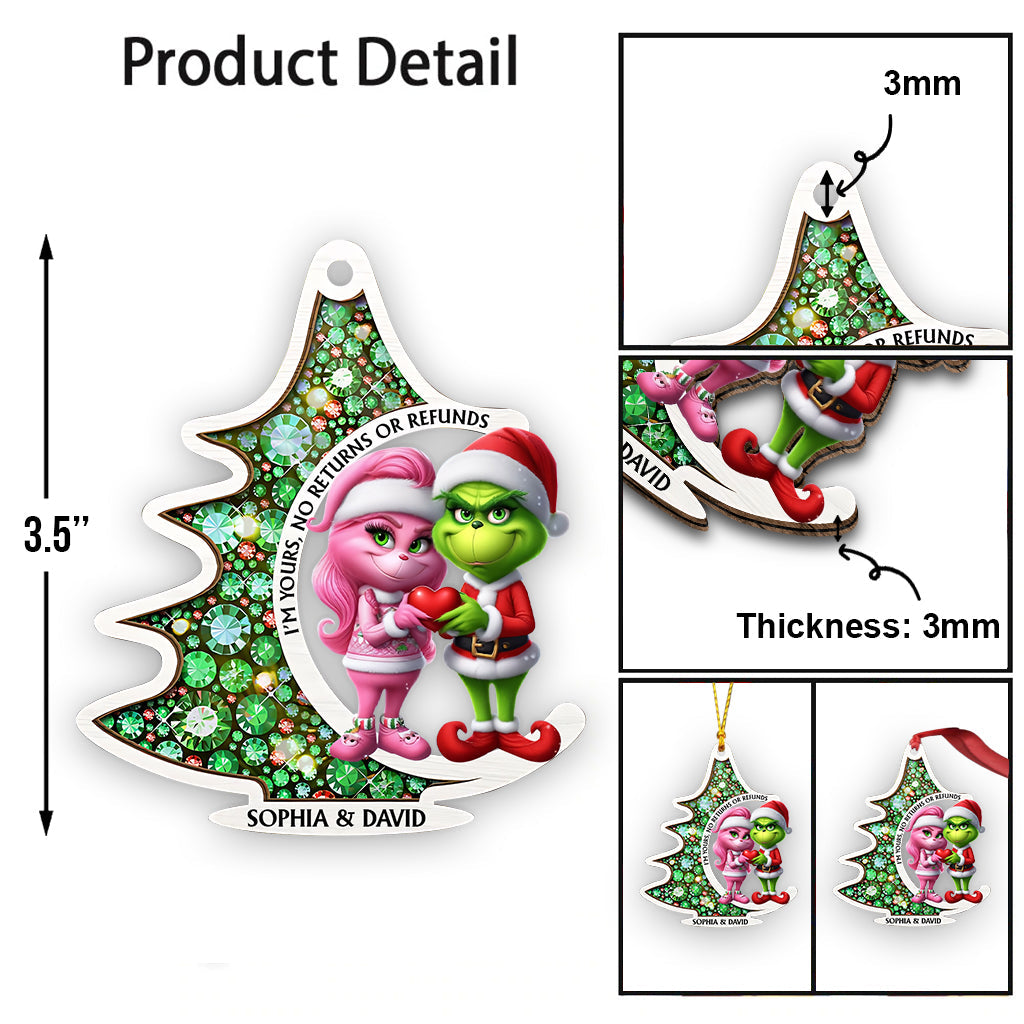 Personalized Grinch Christmas Tree Ornament Custom Gift Ornament GradoCreations