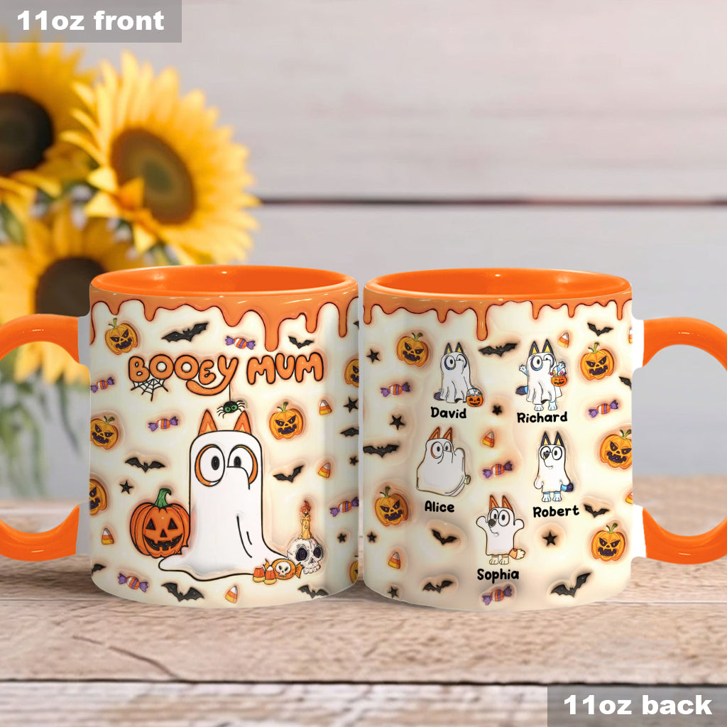Personalized Booey Mum Accent Mug Custom Name Gift for Mom Accent Mug GradoCreations