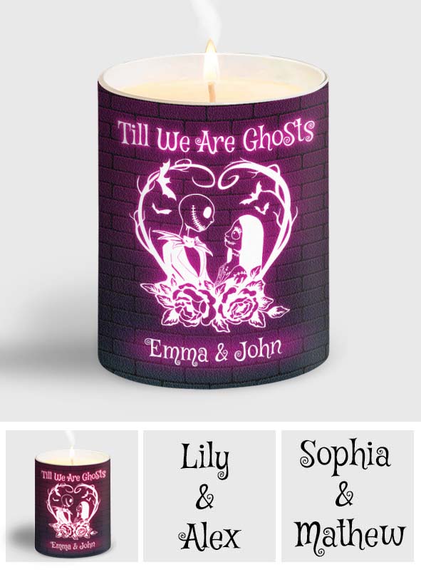 Personalized Till We Are Ghosts Candle with Wooden Lid for Couples Candle With Wooden Lid GradoCreations