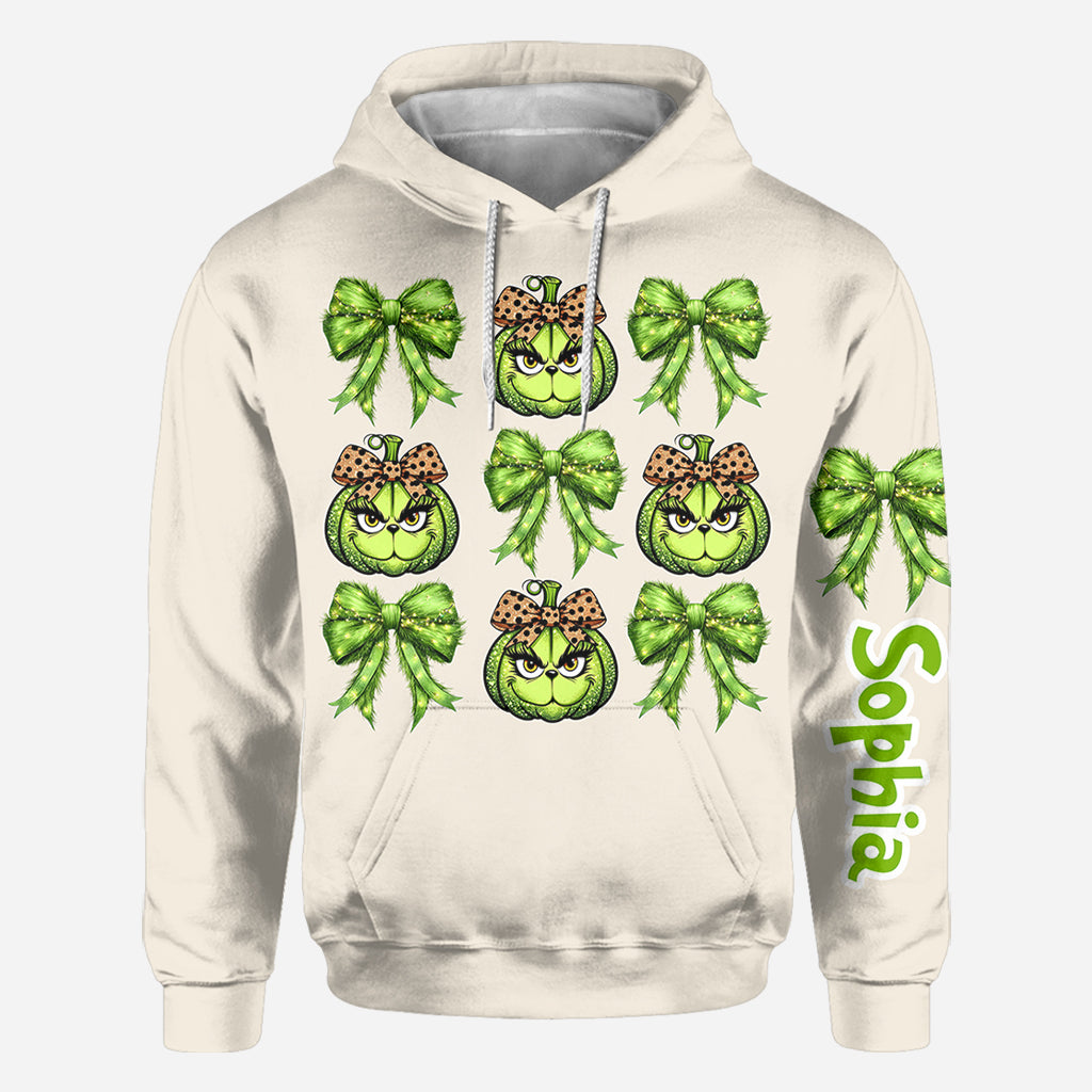 Personalized Grinchy Christmas All Over Shirt for Women All Over Shirt GradoCreations