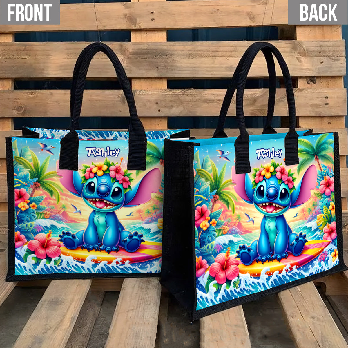 Personalized Ohana Canvas Tote Bag for Mom Beach Gift Canvas Tote Bag GradoCreations