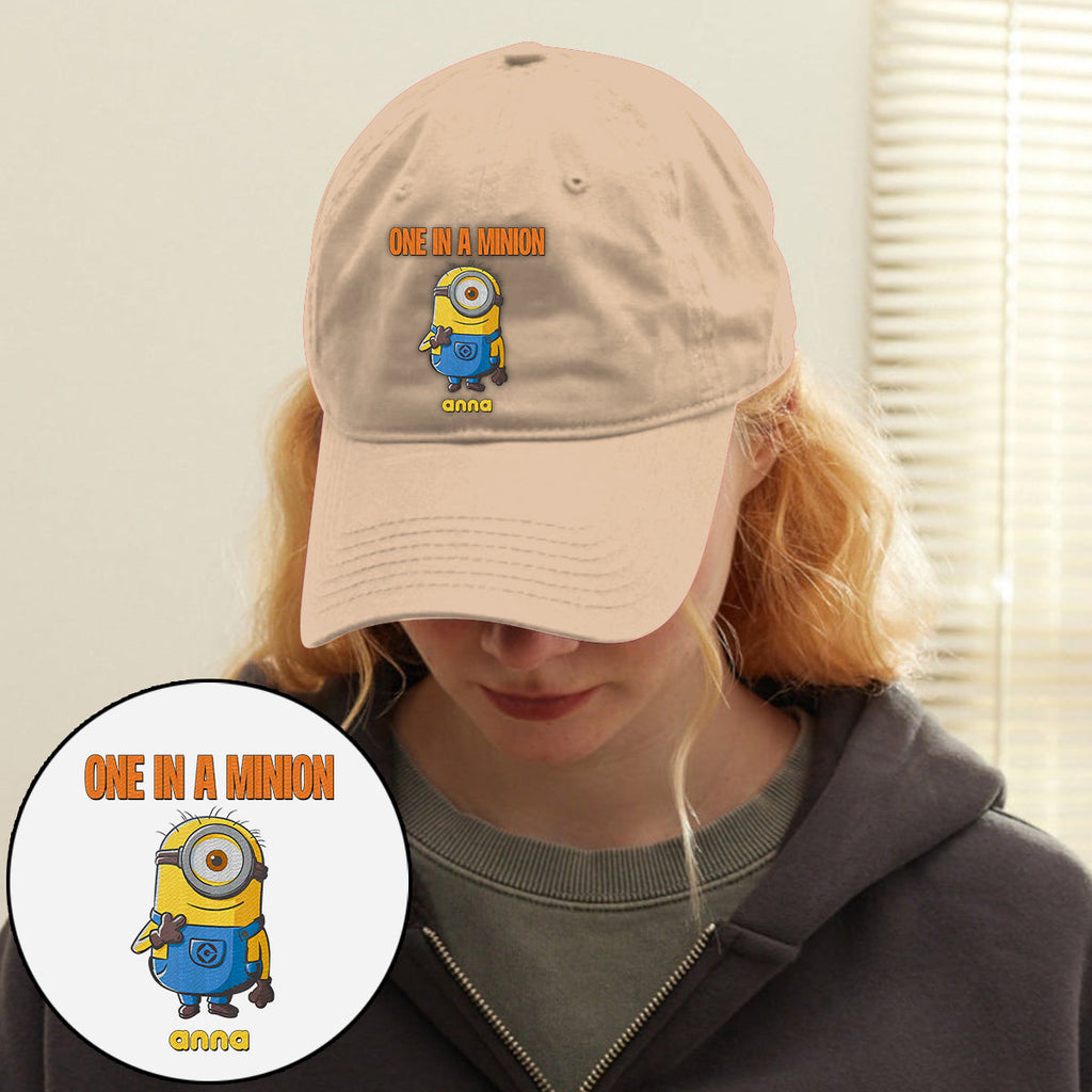 Personalized One In A Minion Embroidered Cap Gift for Kids Embroidered Classic Cap GradoCreations