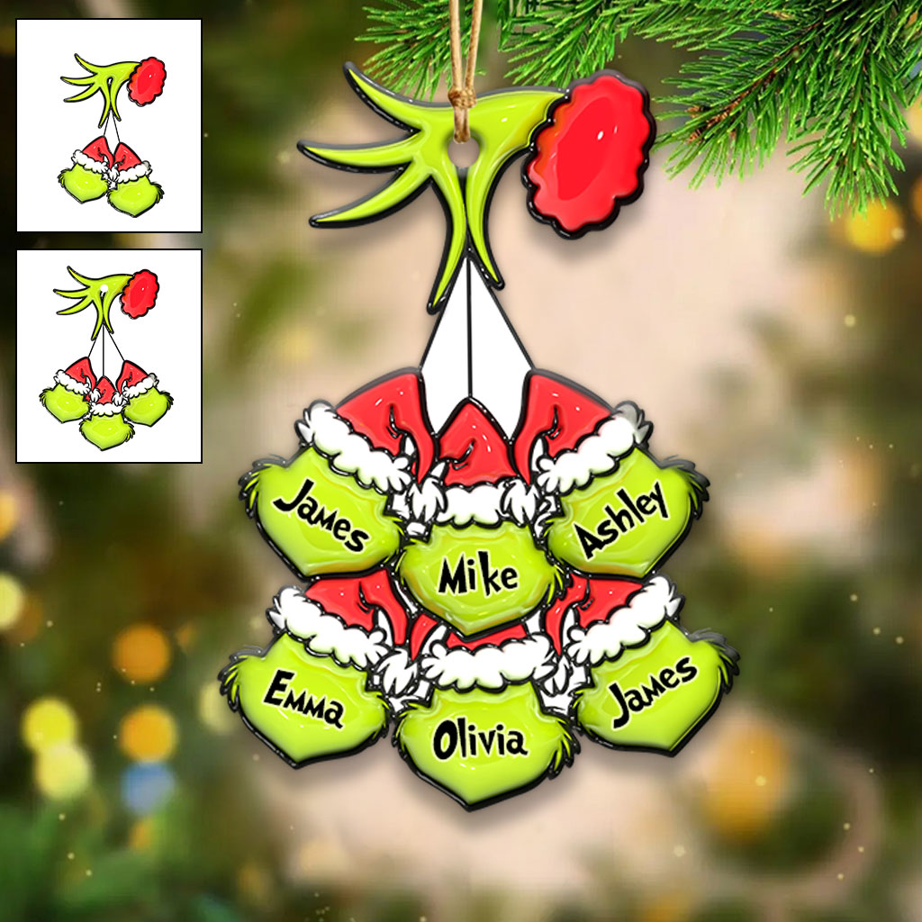 Personalized Mama Grinch Christmas Ornament Custom Name Gift Ornament GradoCreations