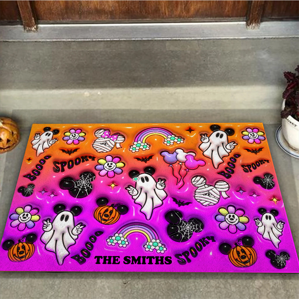 Personalized Halloween Mouse Doormat Custom Name Gift Doormat GradoCreations