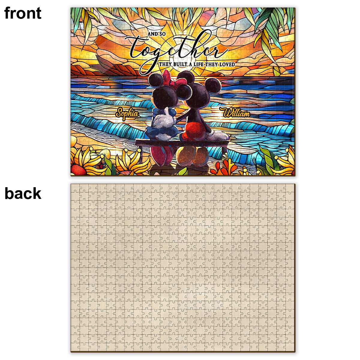 Personalized Couple Jigsaw Puzzle Unique Gift for Engagement Anniversary Jigsaw Puzzle GradoCreations