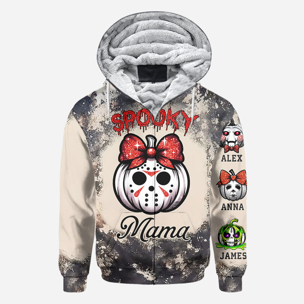Personalized Spooky Mama All Over Shirt for Mom | Custom Name Gift All Over Shirt GradoCreations