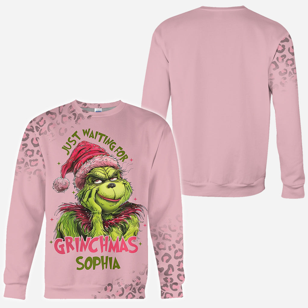 Personalized Grinch Christmas All Over Shirt for Kids with Custom Name All Over Shirt GradoCreations