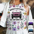 Personalized Floral Print Crop Tank Top Custom Name Gift Crop Tank Top GradoCreations