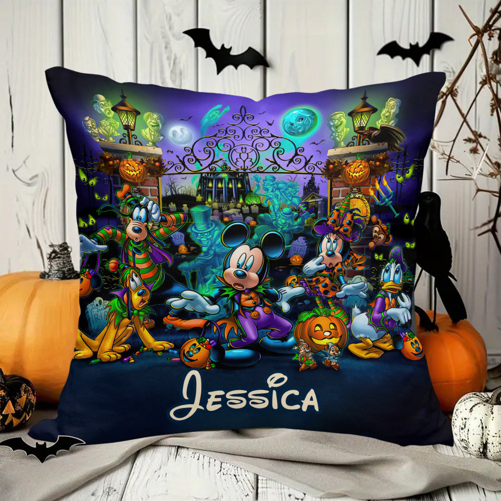 Personalized Halloween Throw Pillow with Custom Name for Kids Throw Pillow GradoCreations