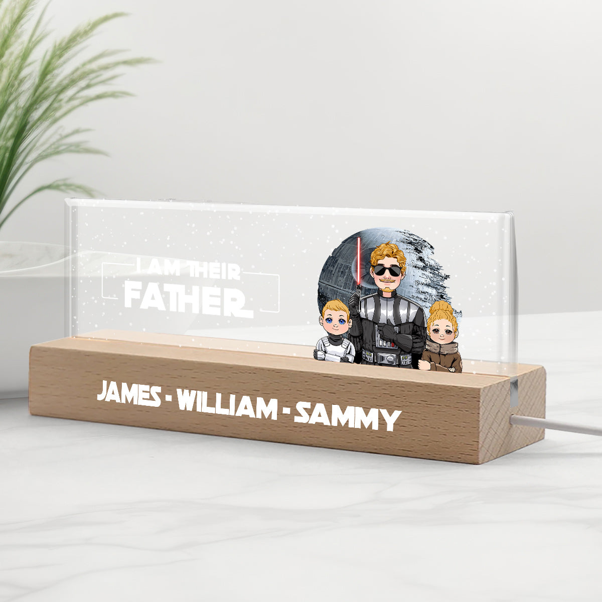 Personalized LED Night Light Custom Name Gift for Dad Custom LED Night Light GradoCreations