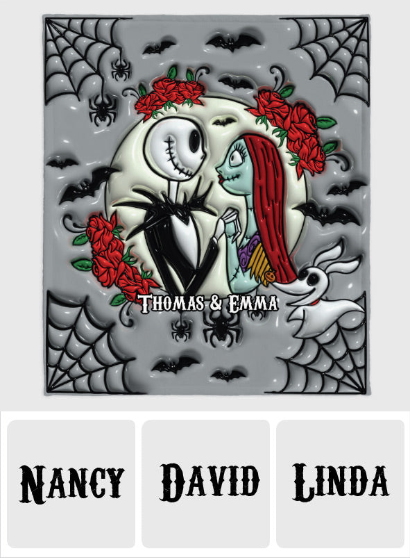 Personalized Nightmare Blanket Custom Name Gift for Couples Blanket GradoCreations