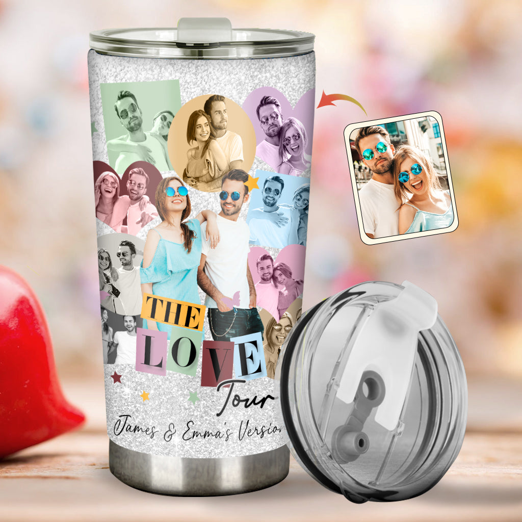 Personalized Couple Tumbler Custom Photo Gift for Anniversary Tumbler GradoCreations