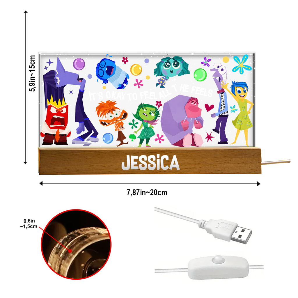 Personalized Shaped LED Night Light Custom Name Gift for Mom Shaped Led Night Light GradoCreations